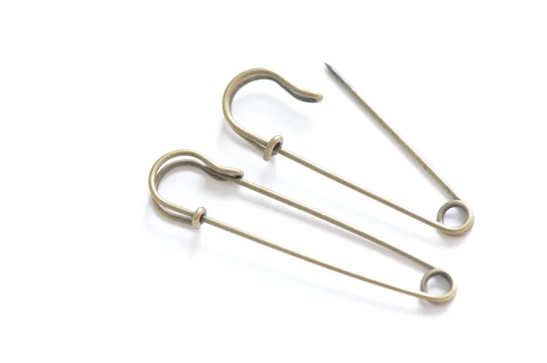 10 pcs Antique Bronze Kilt Pin Safety Pins Broochs 40mm/45mm/50mm/55mm/70mm/100mm