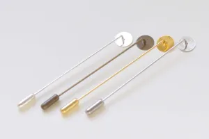 10 pcs Lapel Pin Stick Pin Clutch 65mm/93mm With 10mm Pad