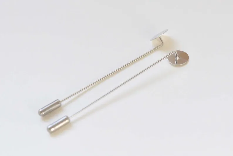 10 pcs Lapel Pin Stick Pin Clutch 65mm/93mm With 10mm Pad
