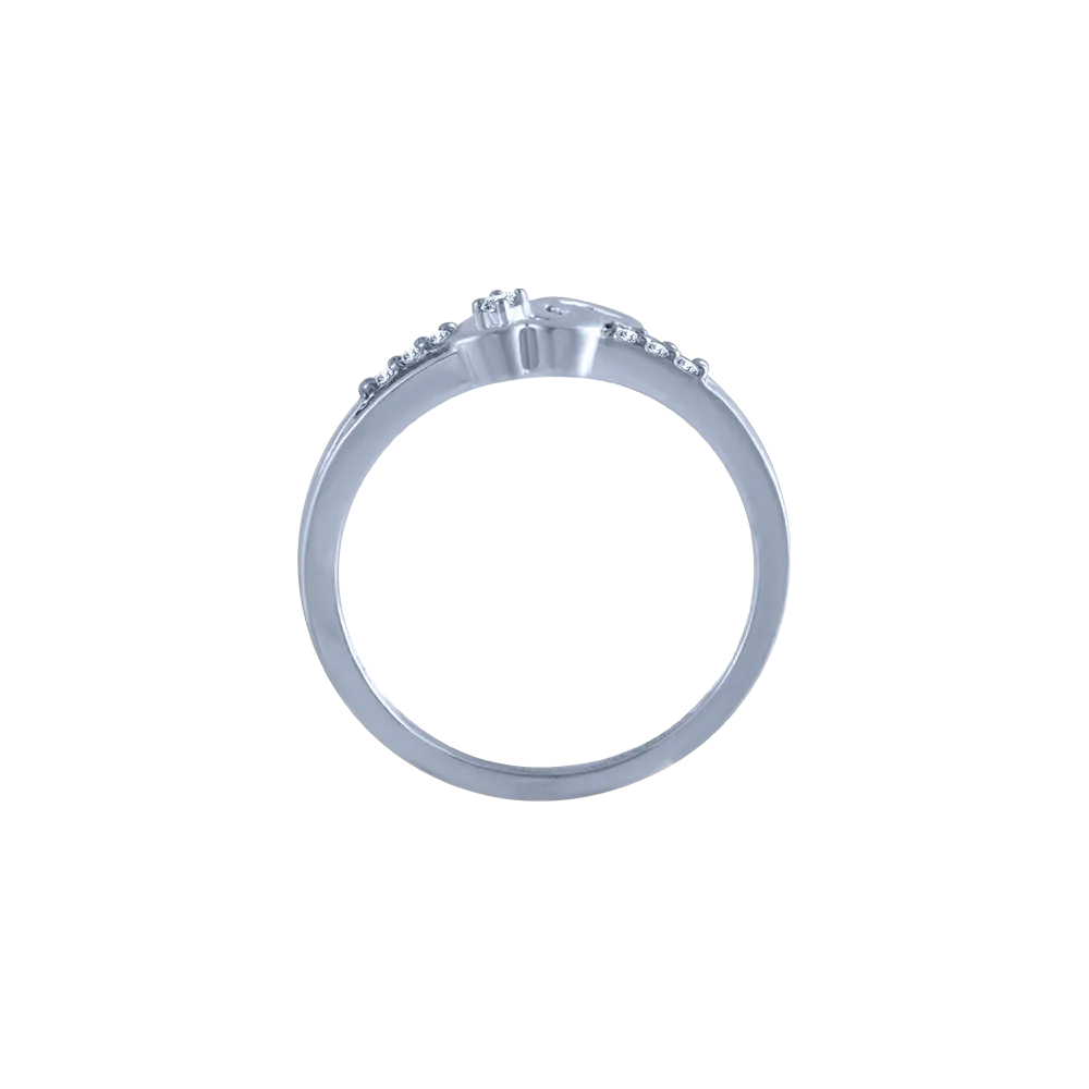 14k (585) White Gold And Diamond Ring For Women