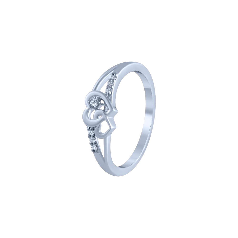 14k (585) White Gold And Diamond Ring For Women