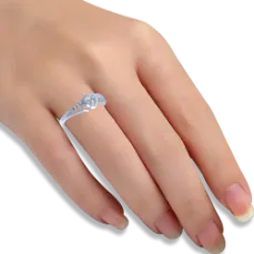 14k (585) White Gold And Diamond Ring For Women