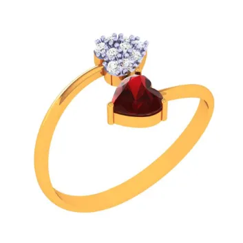 14k Cluster Of Stone Ring