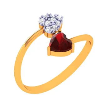 14k Cluster Of Stone Ring