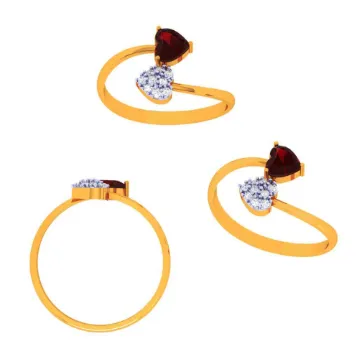14k Cluster Of Stone Ring