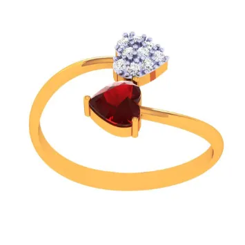 14k Cluster Of Stone Ring