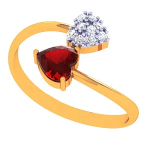 14k Cluster Of Stone Ring