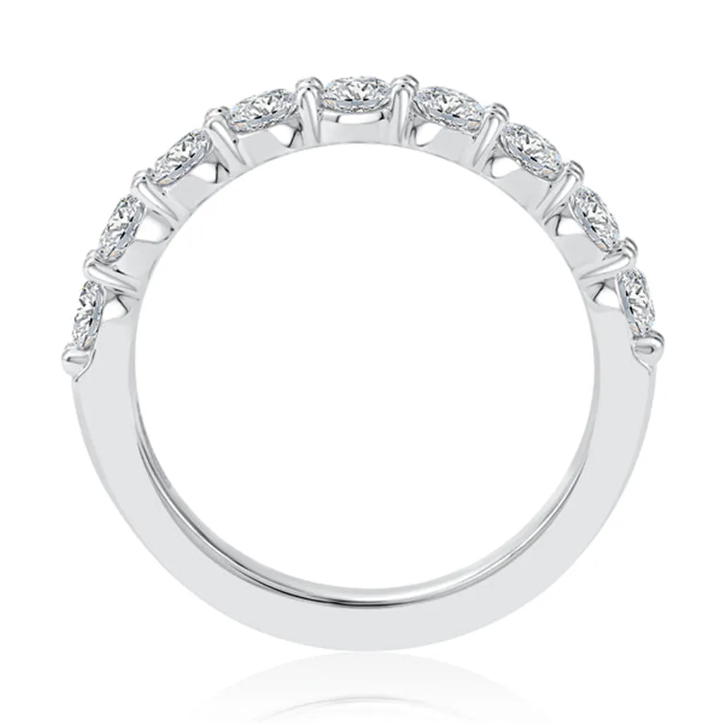 14K White Gold Half Anniversary Diamond Band