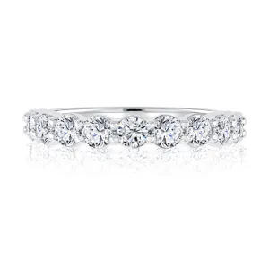 14K White Gold Half Anniversary Diamond Band