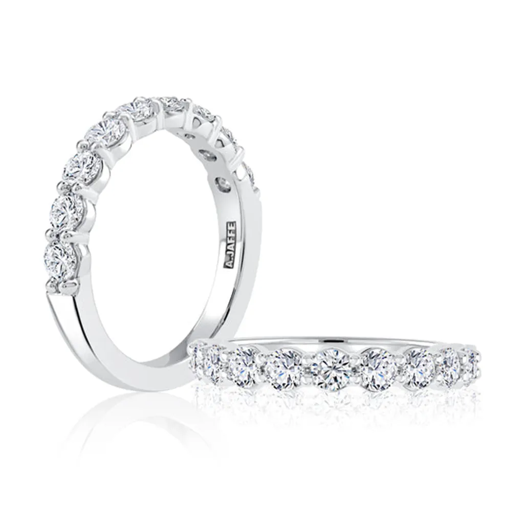 14K White Gold Half Anniversary Diamond Band