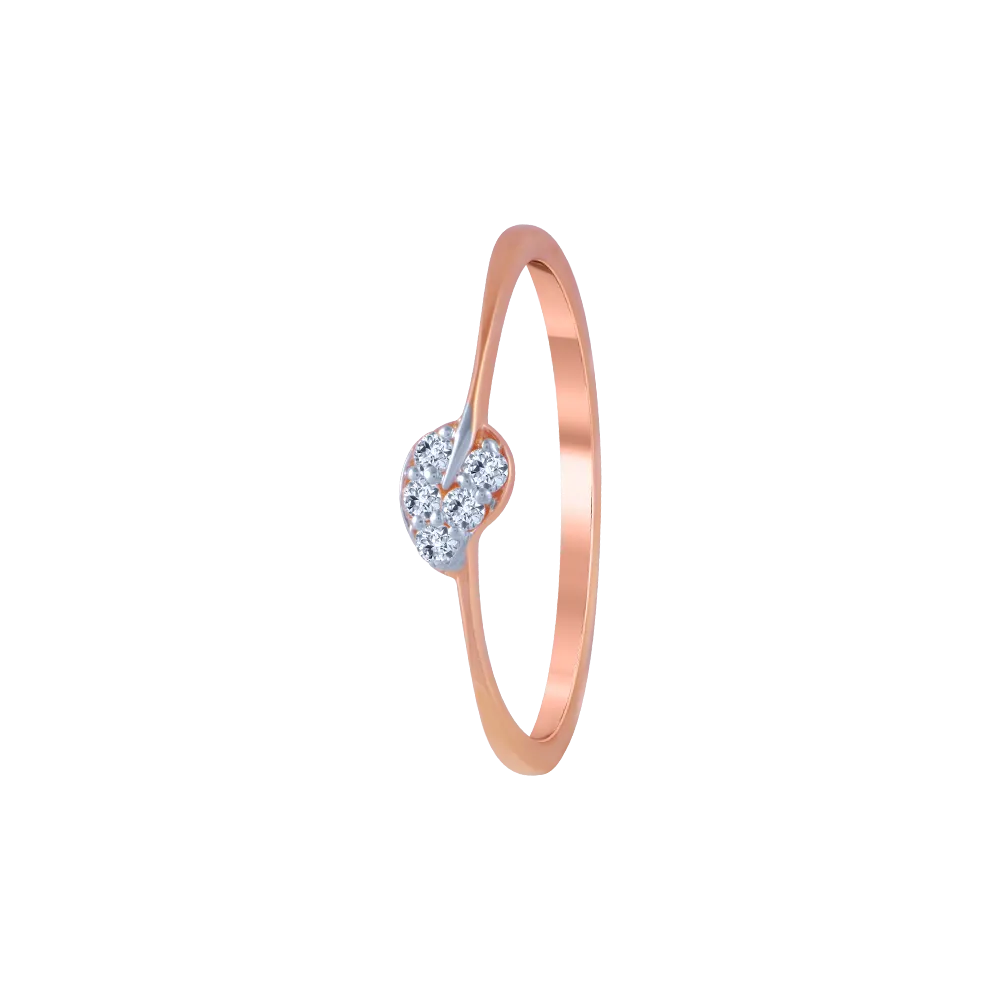 14KT (585) Rose Gold And Diamond Ring For Women