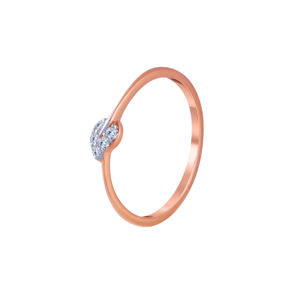 14KT (585) Rose Gold And Diamond Ring For Women