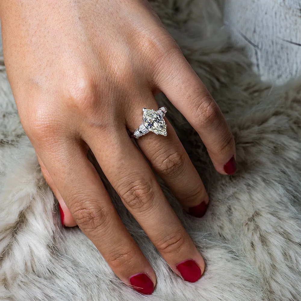 3 Carat Marquee Ring