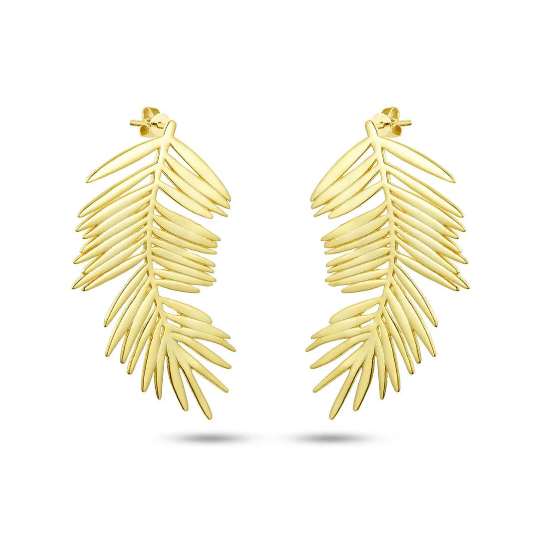 925 Silver Earrings with 18k Yellow Gold Plated