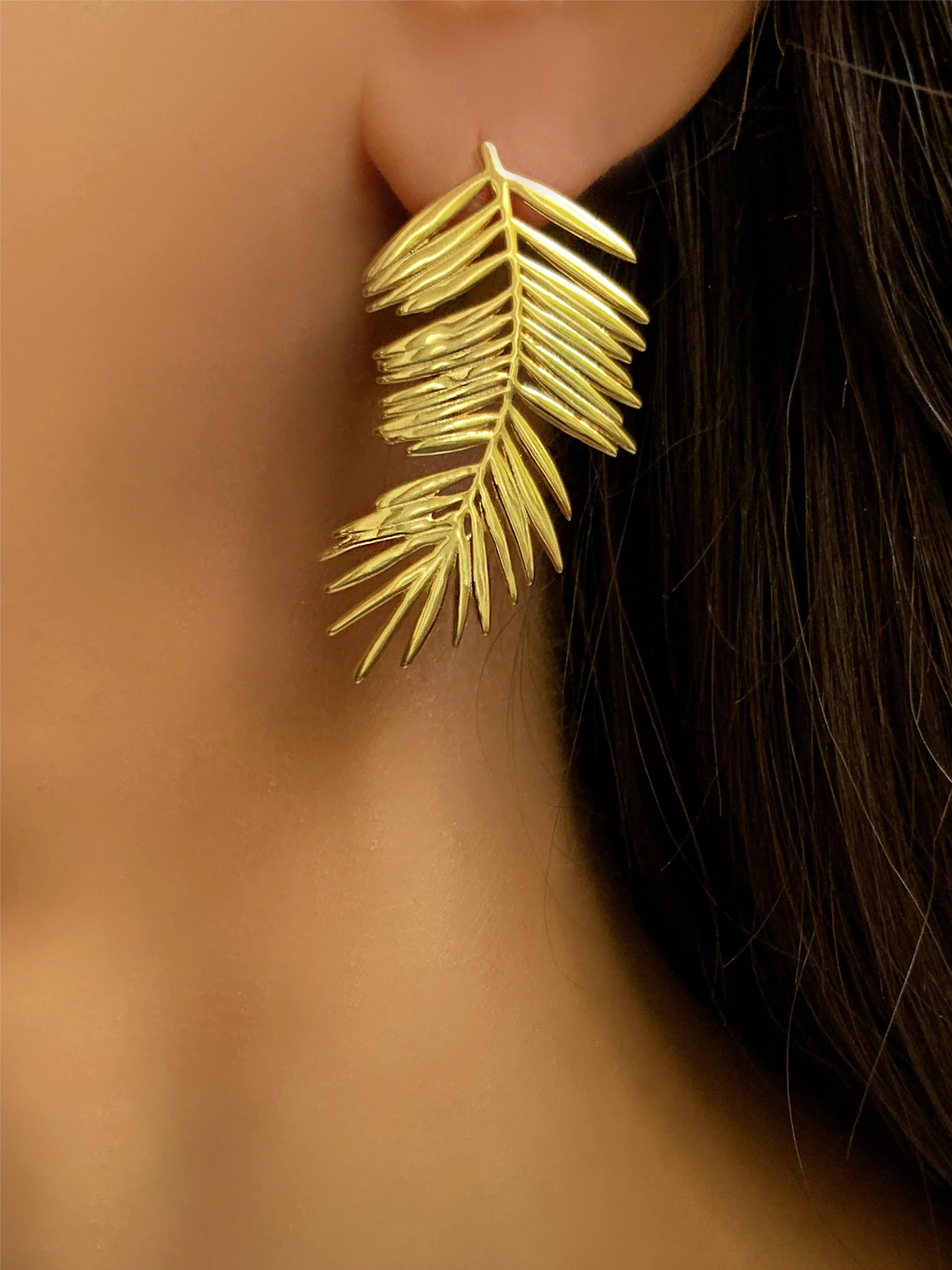925 Silver Earrings with 18k Yellow Gold Plated