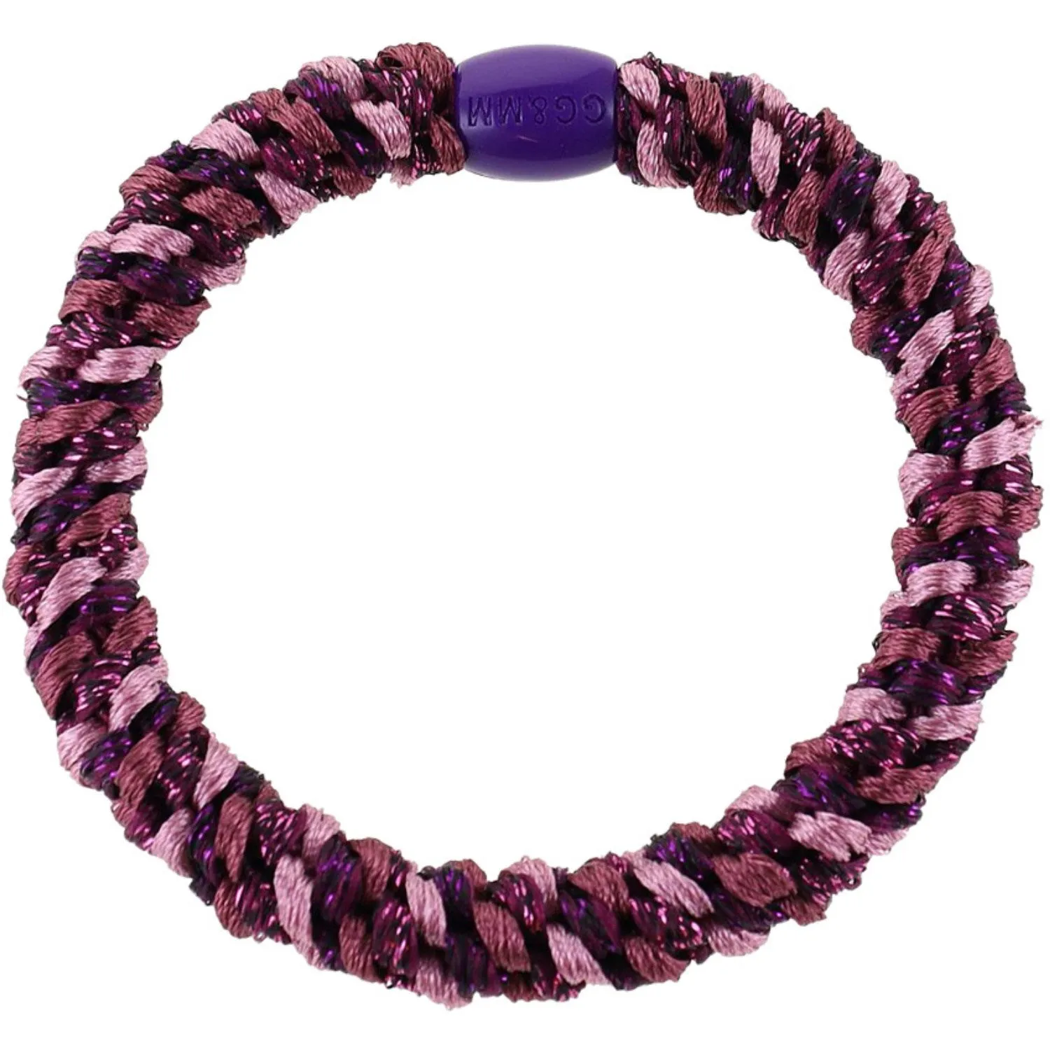 Bow's by St?r Braided Hair Elastic - Multi Bordeaux/Rose Glitter 6-pack