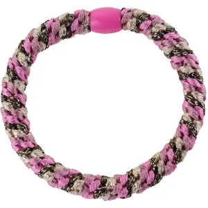 Bow's by St?r Braided Hair Elastic - Multi Pink/Brown/Sand Glitter 6-pack