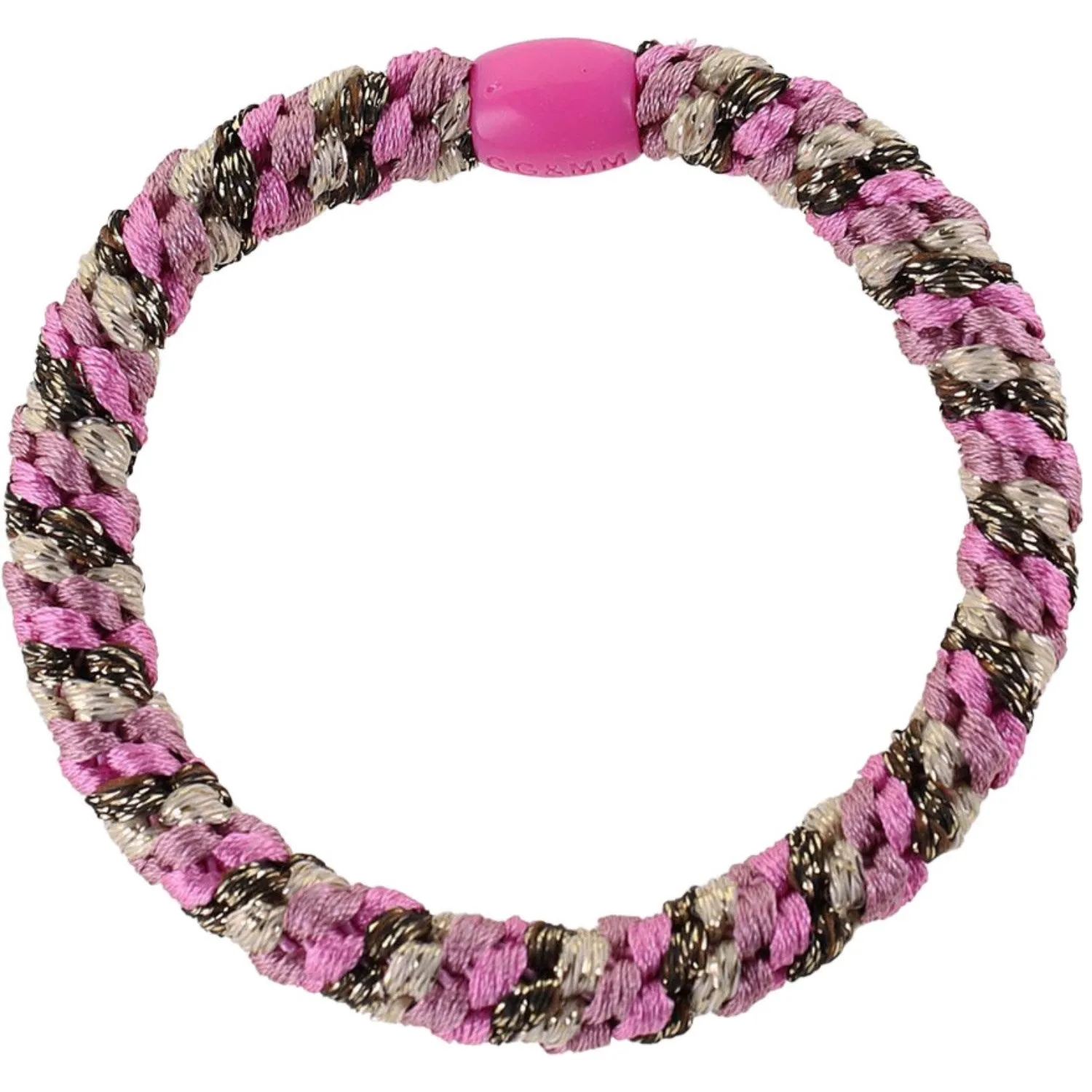 Bow's by St?r Braided Hair Elastic - Multi Pink/Brown/Sand Glitter 6-pack