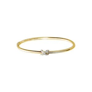 Bracelet in 925 silver gilded with 18k yellow gold assembled with zirconium oxide