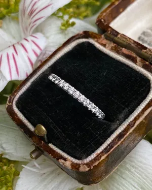 Brilliant Cut Diamond Half Eternity Wedding Ring 0.27ct 18ct White Gold