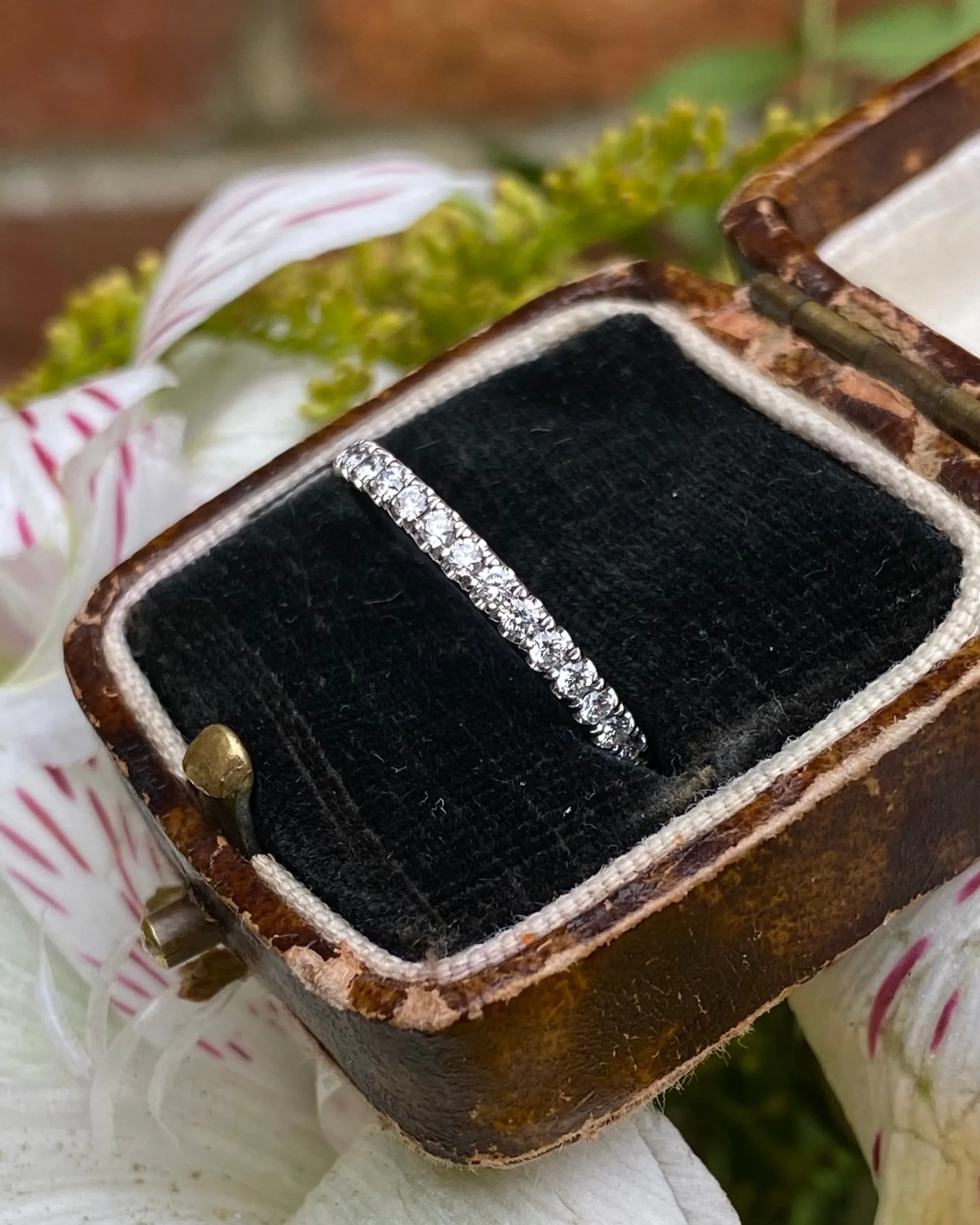 Brilliant Cut Diamond Half Eternity Wedding Ring 0.27ct 18ct White Gold