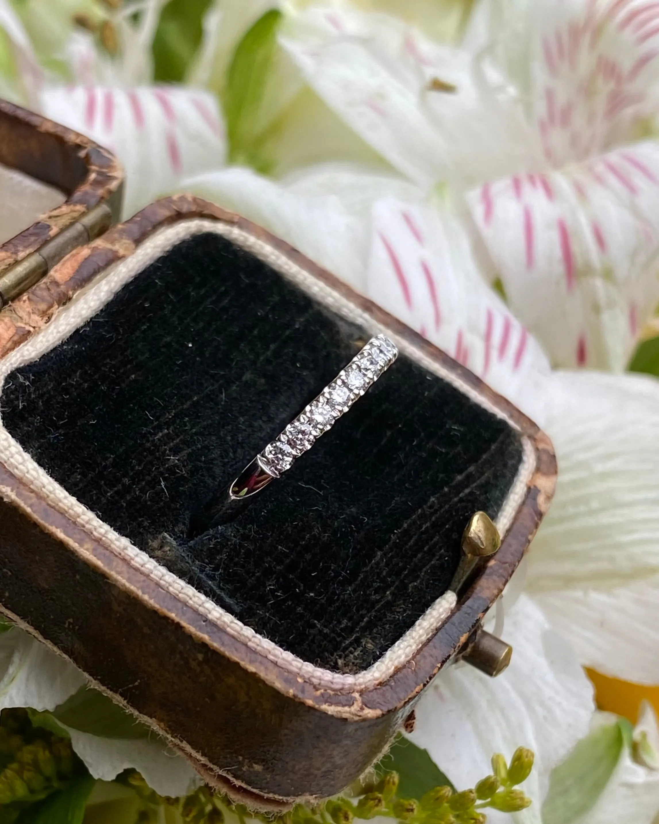 Brilliant Cut Diamond Half Eternity Wedding Ring 0.27ct 18ct White Gold