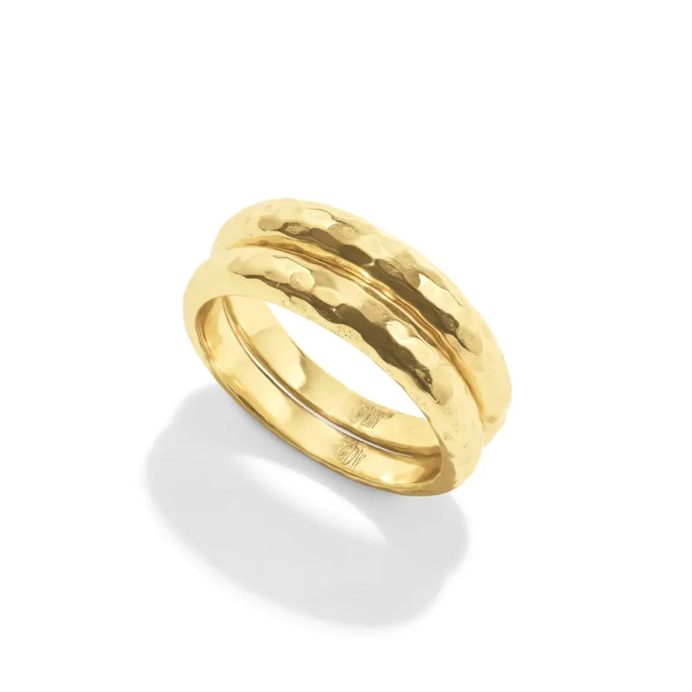 Capucine de Wulf Cleopatra Slice Stacking Ring Set in Gold - Size 7