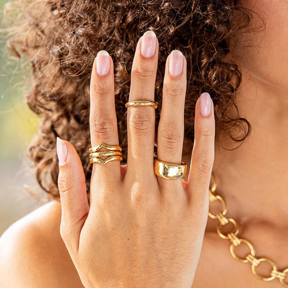 Capucine de Wulf Cleopatra Slice Stacking Ring Set in Gold - Size 7
