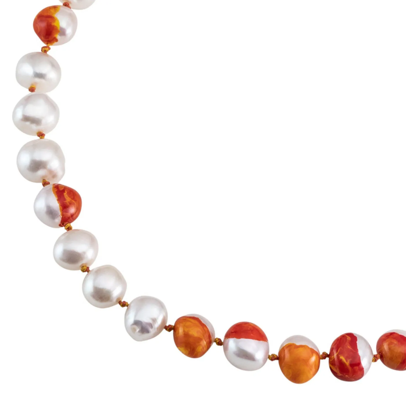Choker Bah??a Sunshine 18K Gold Plated Necklace w. Pearls