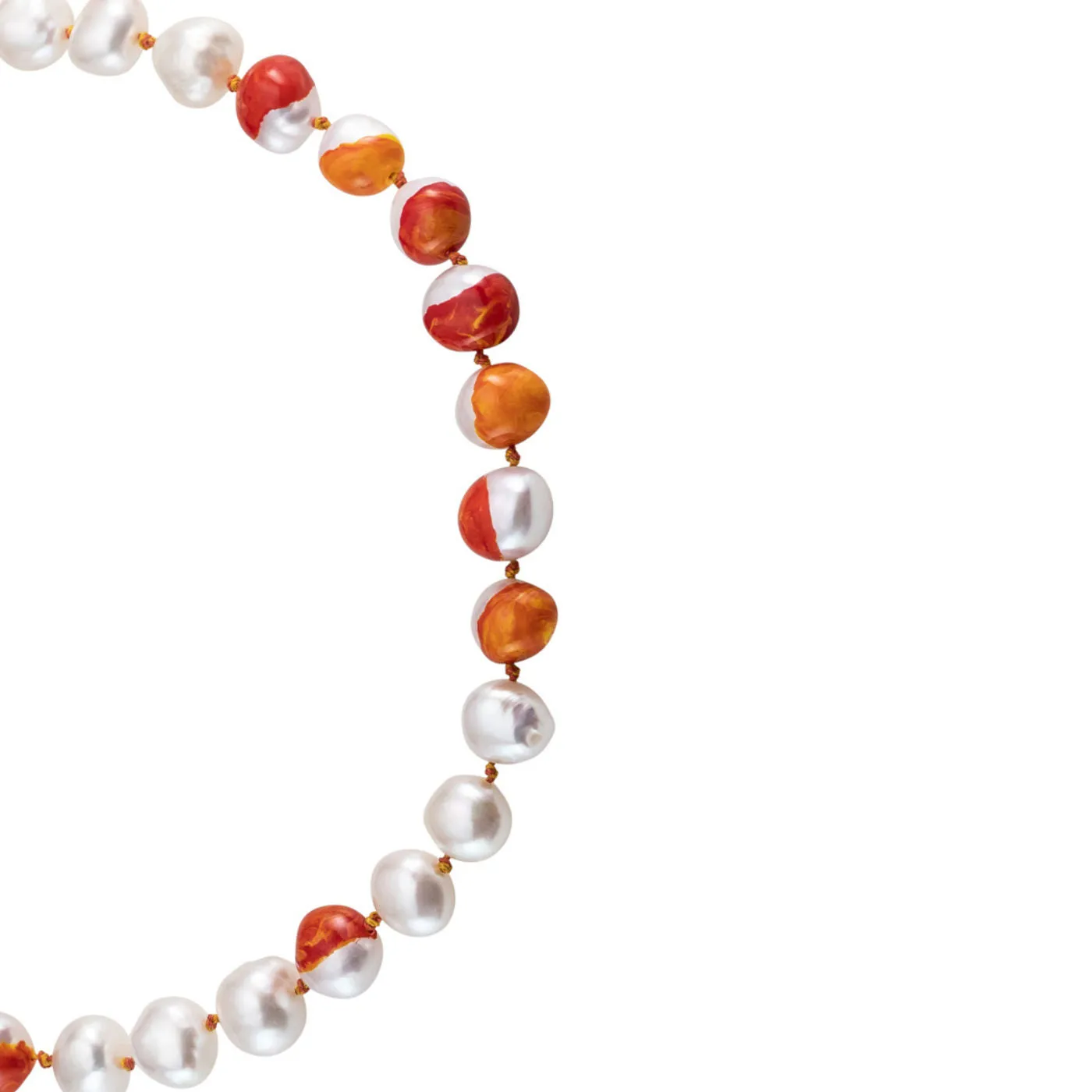 Choker Bah??a Sunshine 18K Gold Plated Necklace w. Pearls