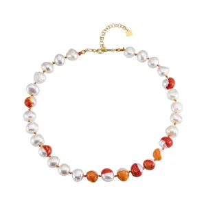 Choker Bah??a Sunshine 18K Gold Plated Necklace w. Pearls