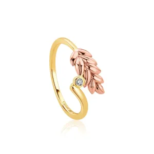 Clogau Lilibet 9ct Gold Diamond Slim Ring D