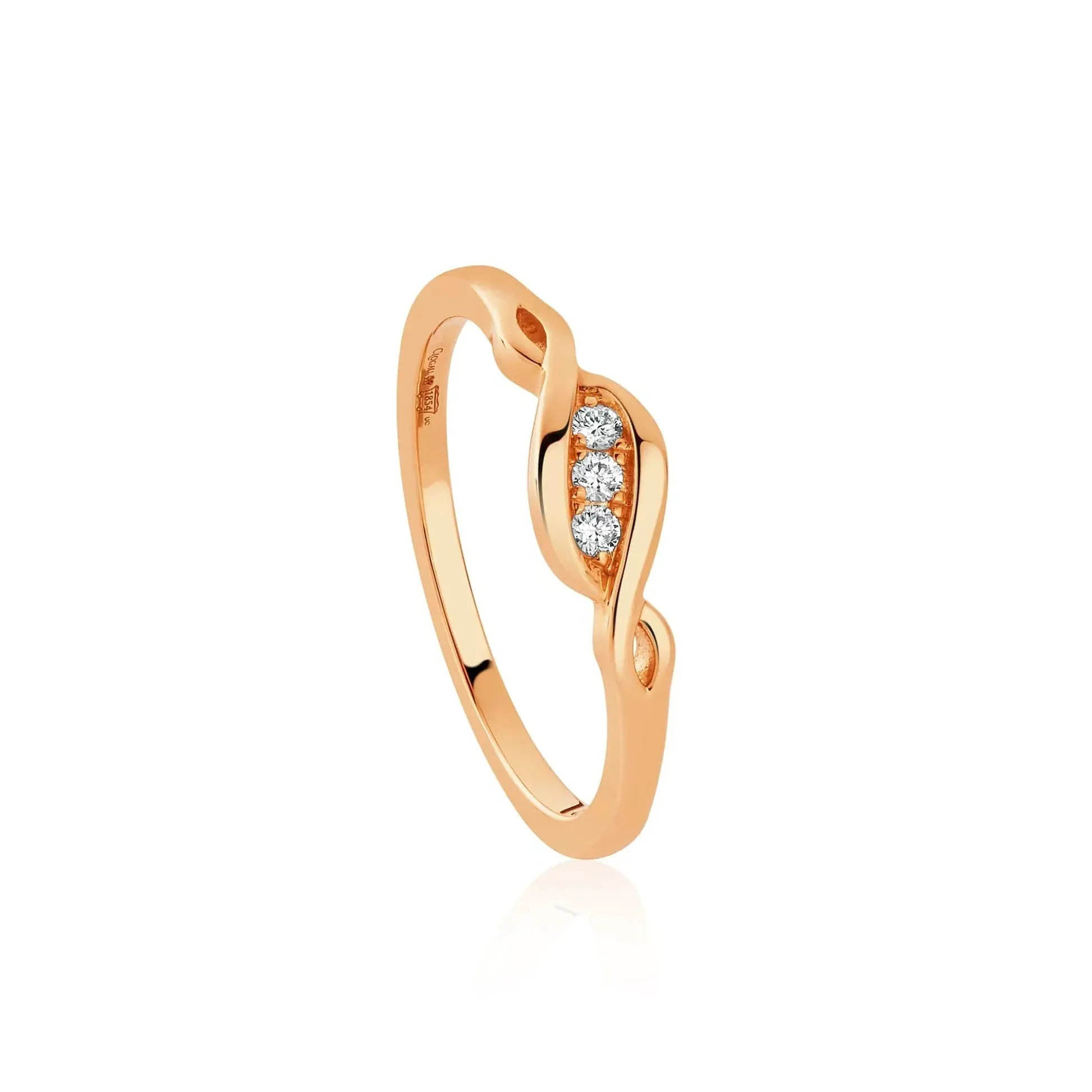Clogau Past Present Future 1854 18ct Gold Diamond Ring