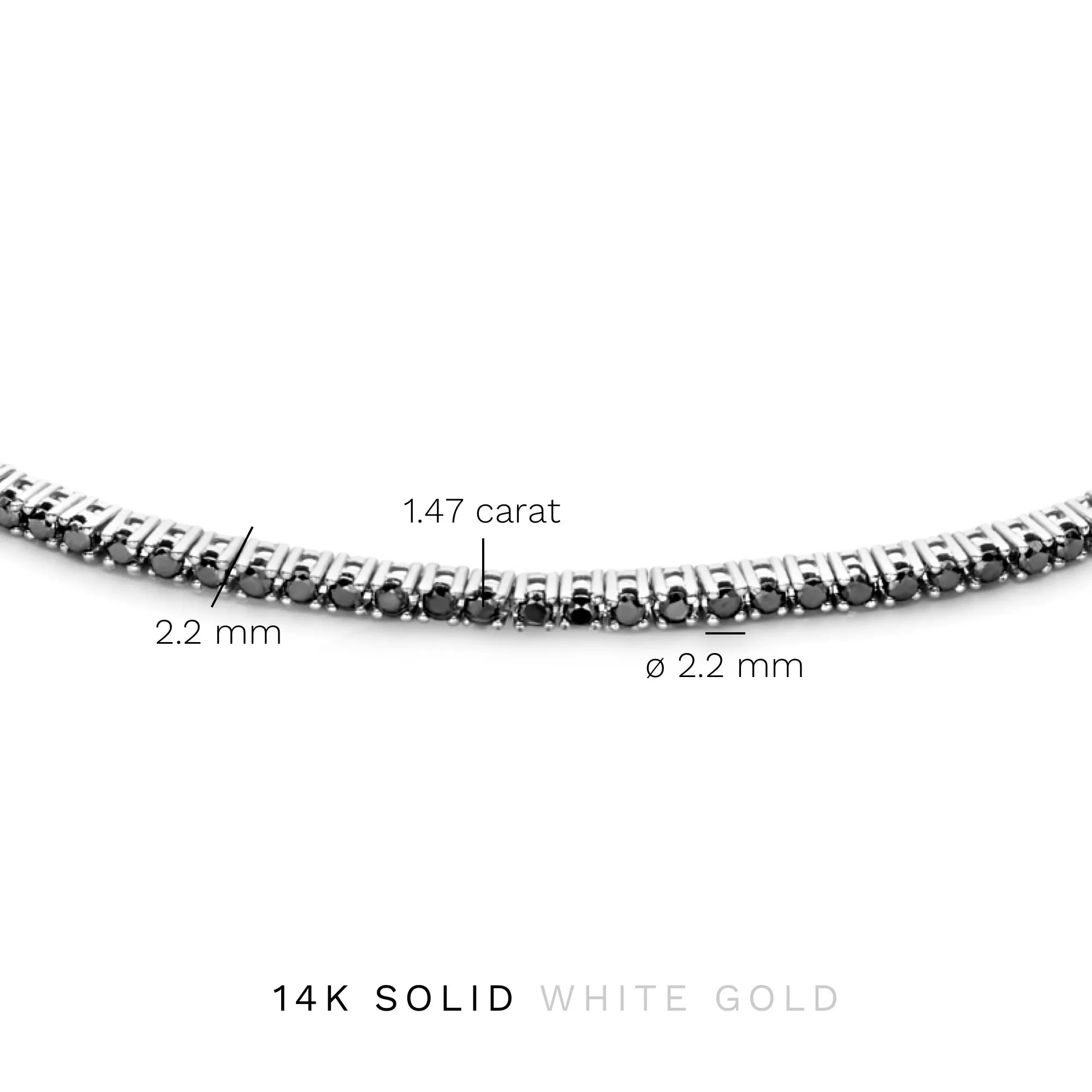 De la Paix Cecile 14 karat white gold bracelet with diamond 1.47 ct