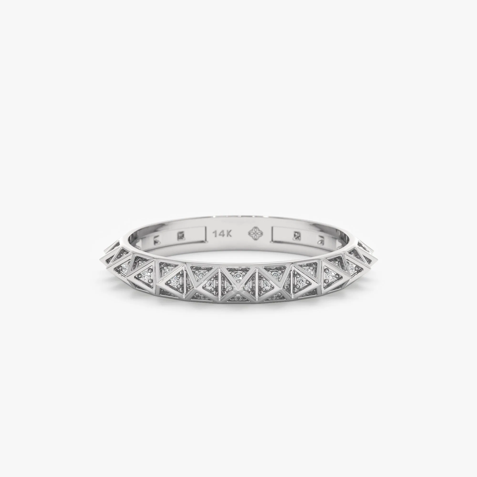 Diamond Pyramid Eternity Ring, Nefertiti