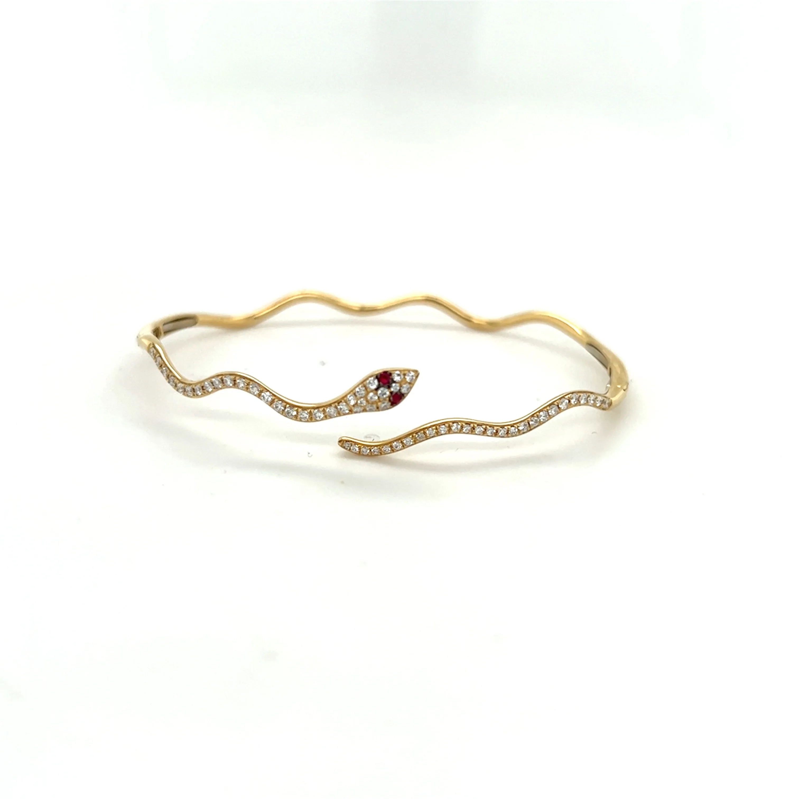 Diamond   Ruby Snake Cuff