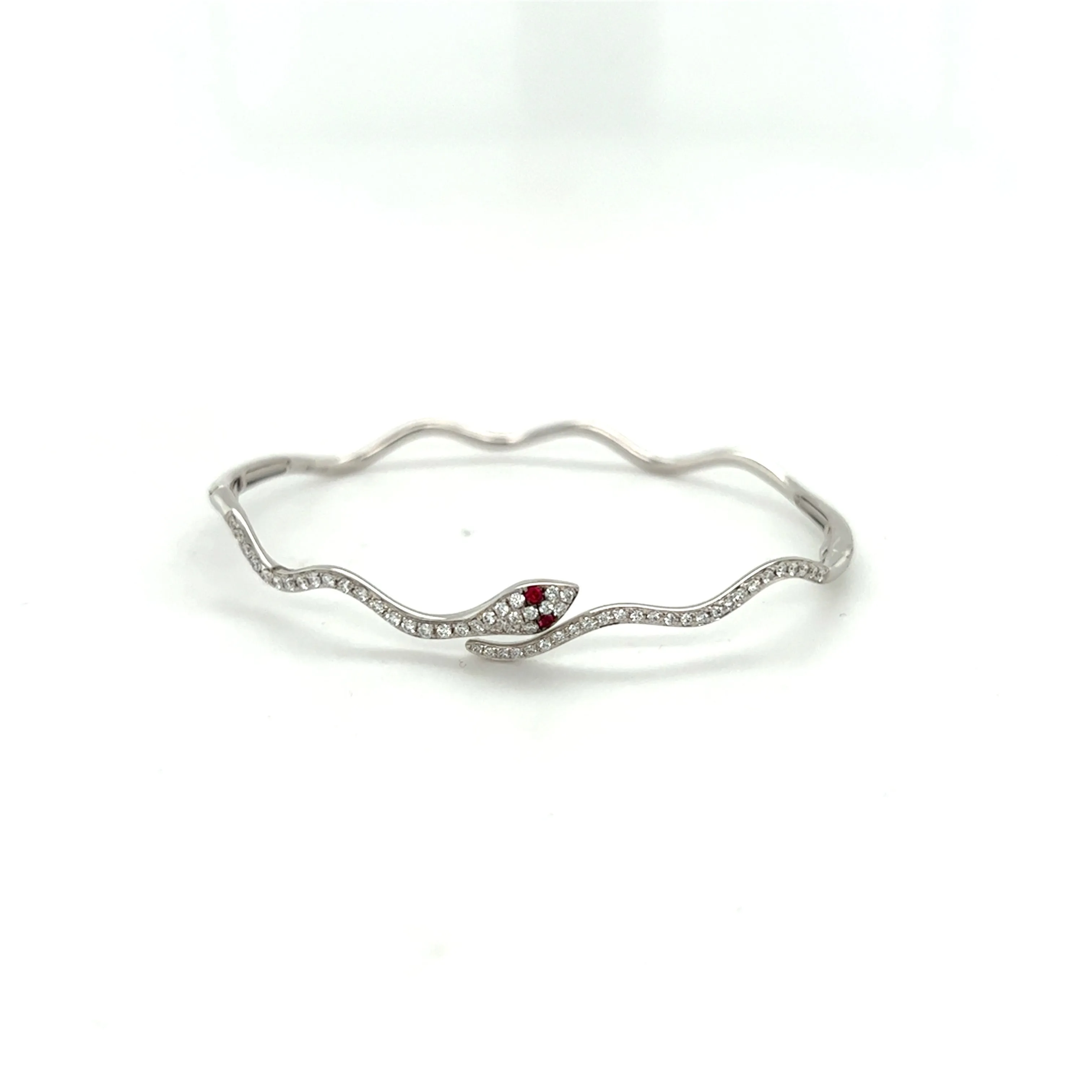 Diamond   Ruby Snake Cuff