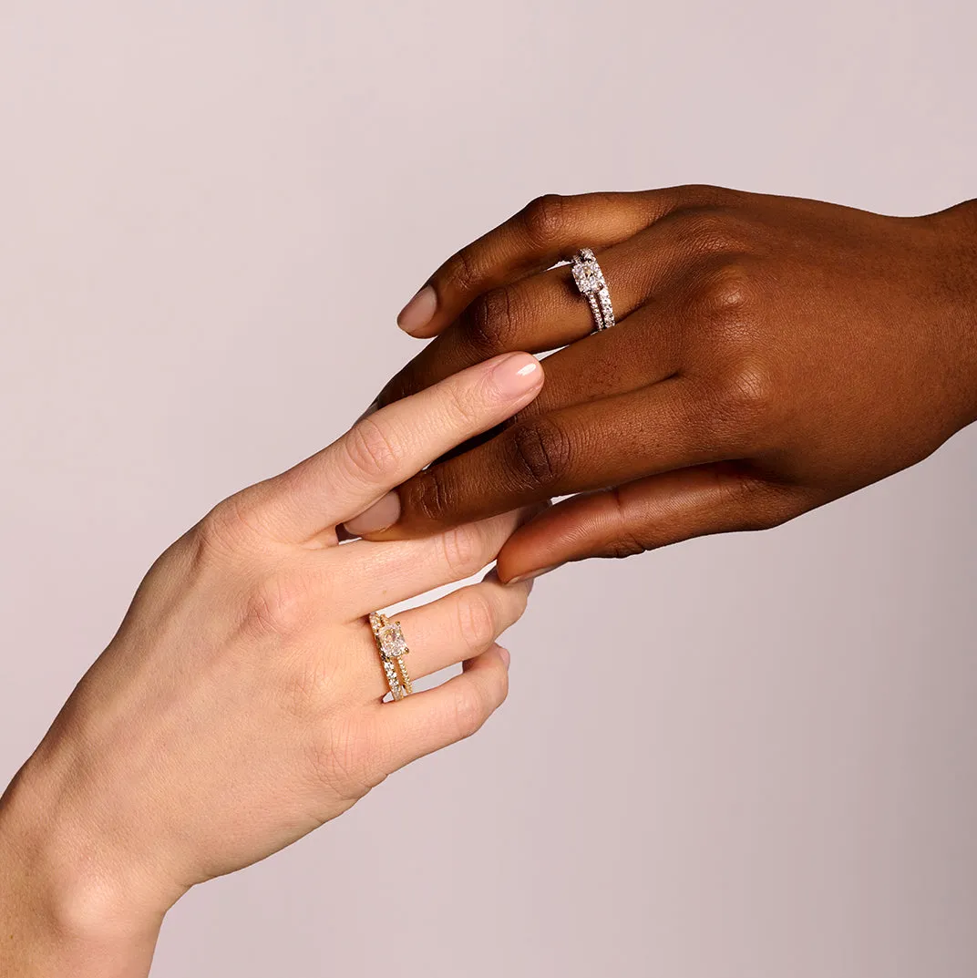 East West Radiant Pav Ring