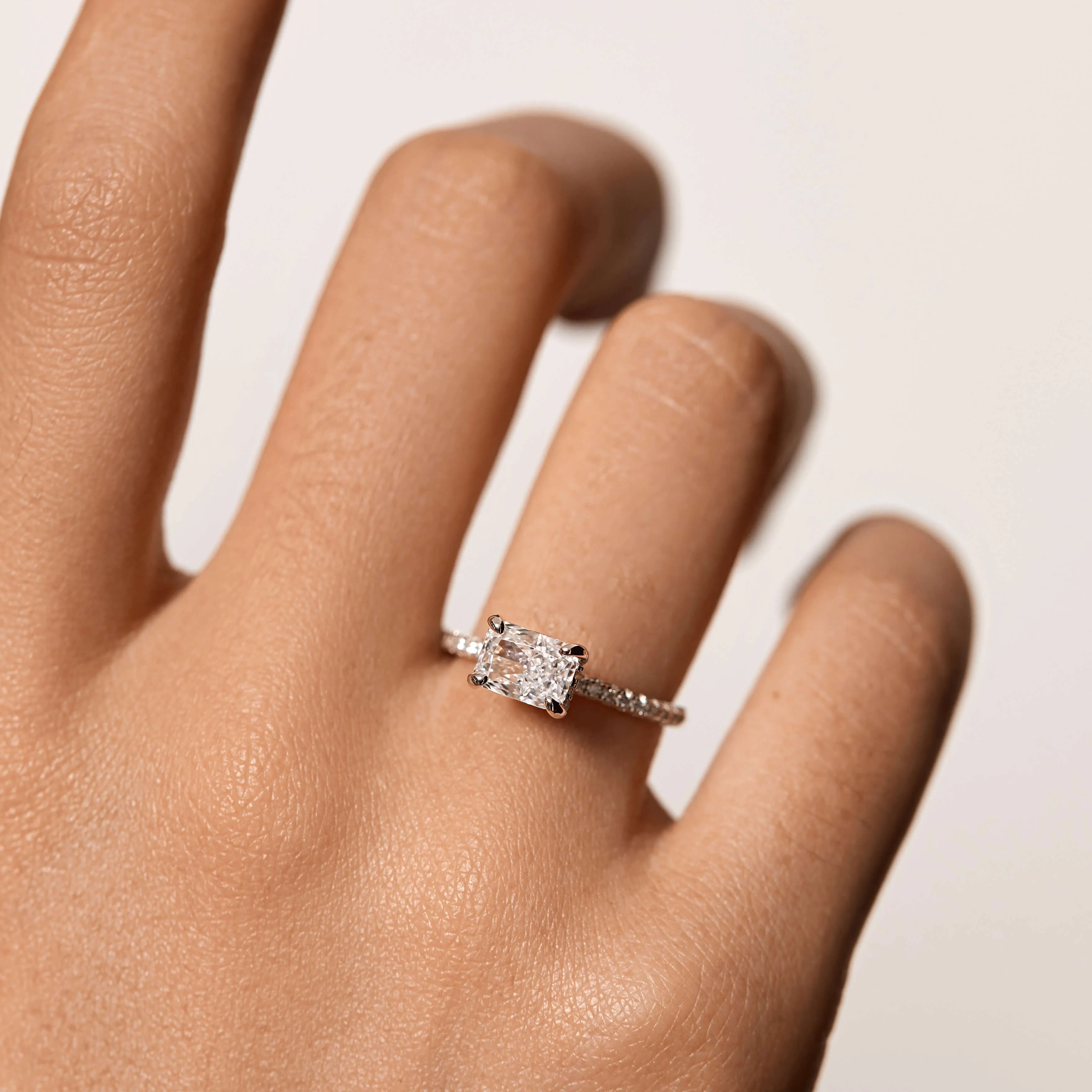 East West Radiant Pav Ring