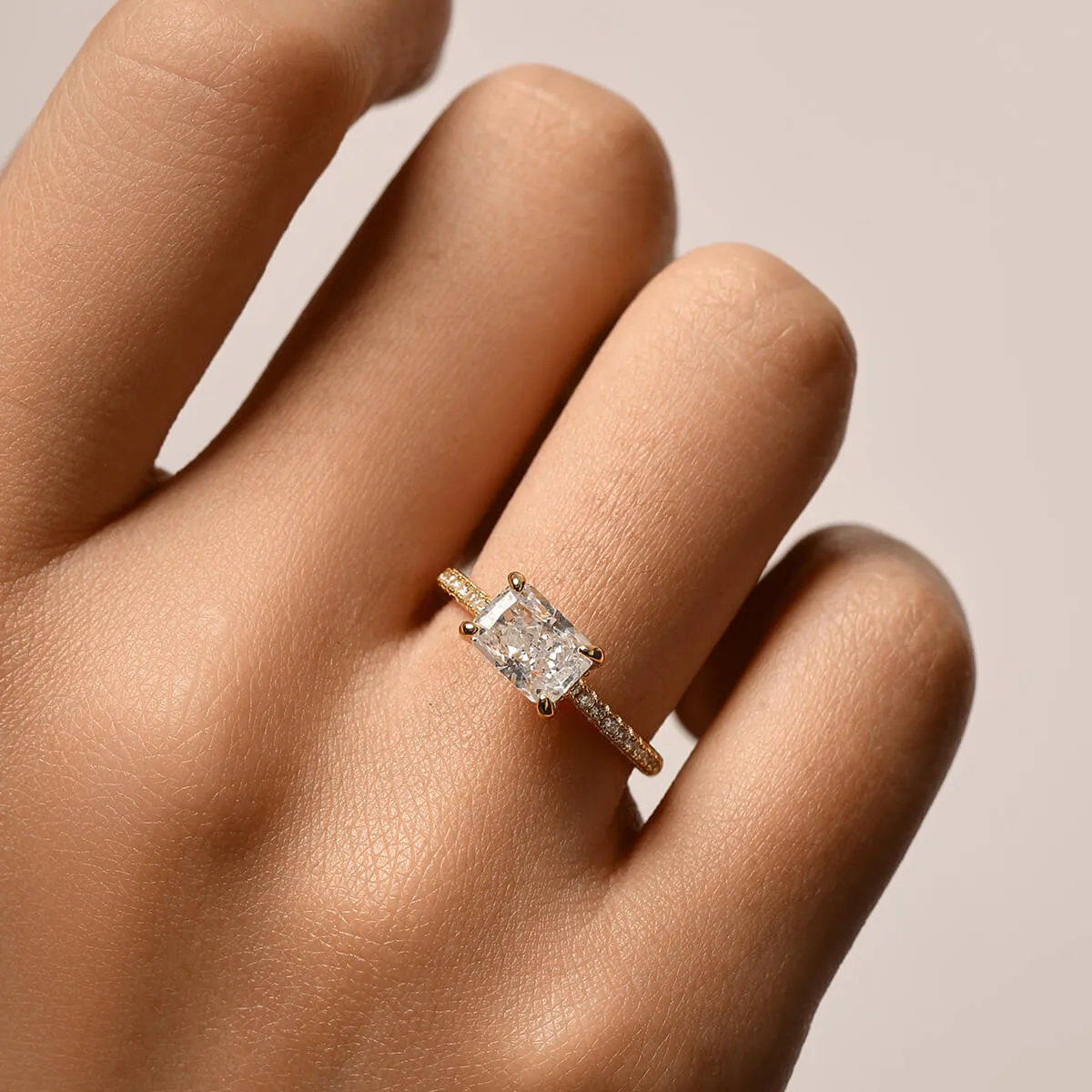 East West Radiant Pav Ring