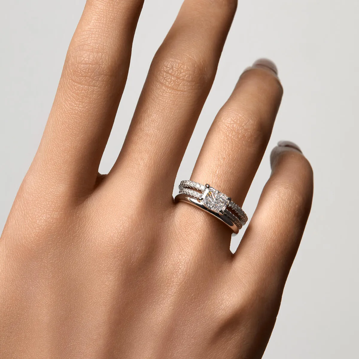 East West Radiant Pav Ring