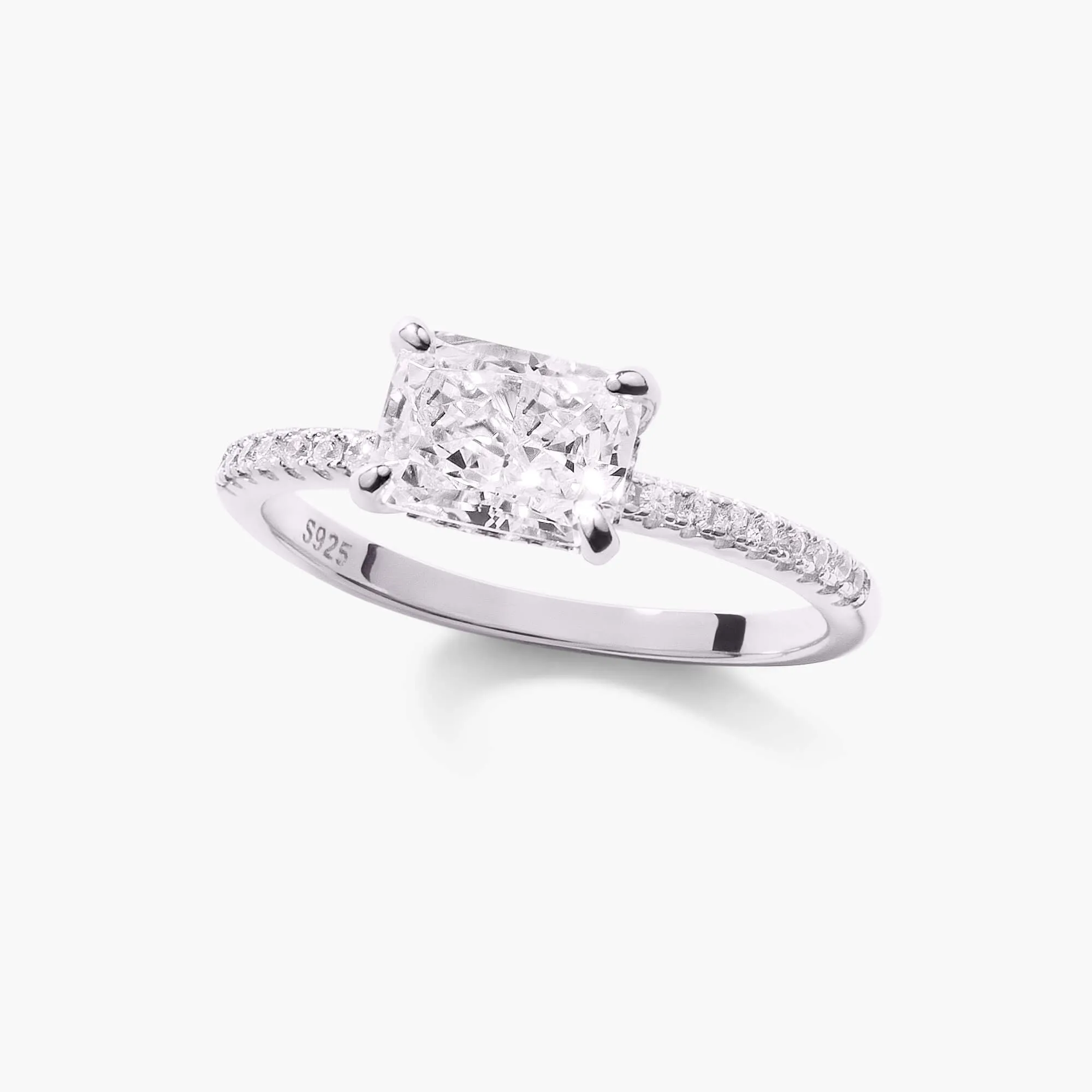 East West Radiant Pav Ring
