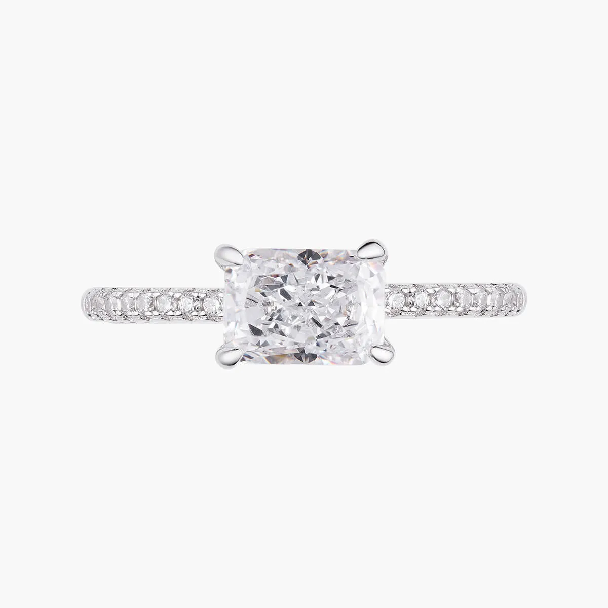East West Radiant Pav Ring