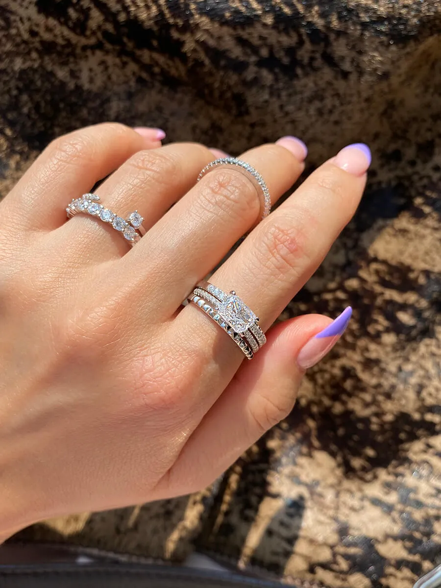 East West Radiant Pav Ring