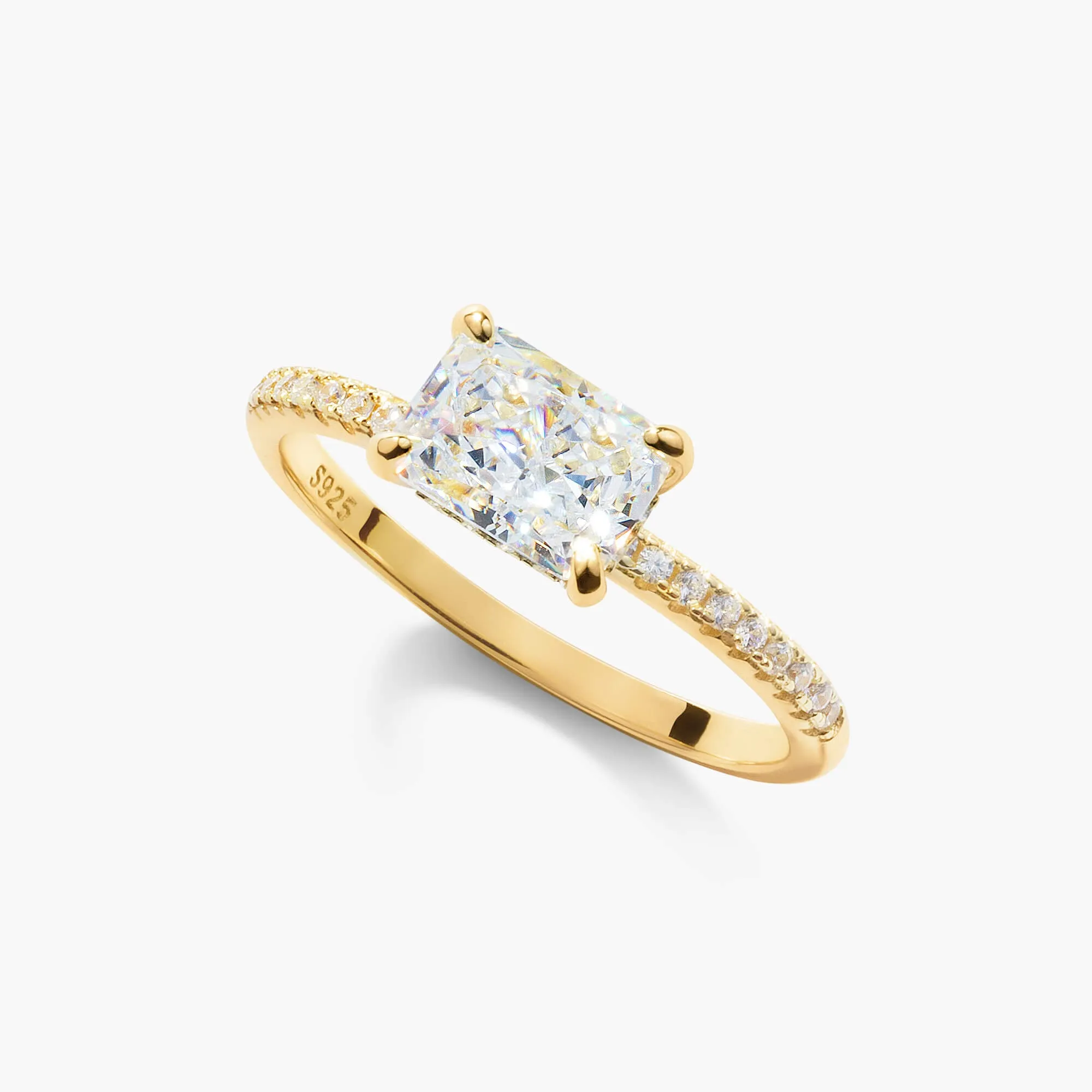 East West Radiant Pav Ring