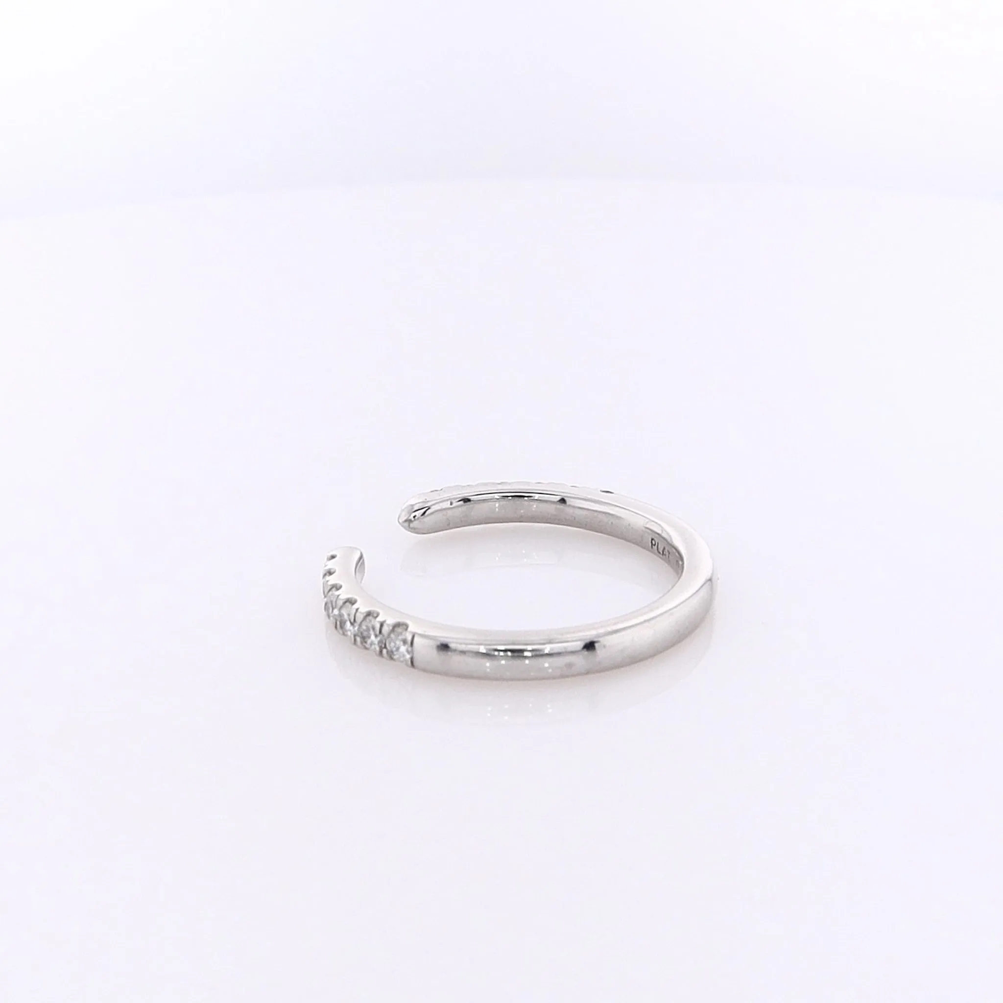 Estate Platinum Open Cuff Design Diamond Band