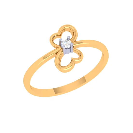 Floral Pattern Gold Ring