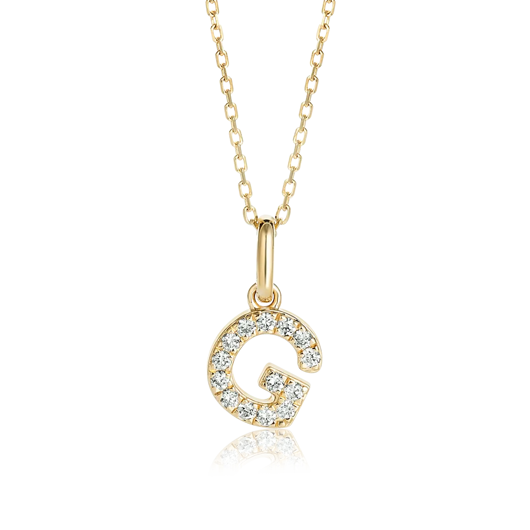 G Letter Pendant Yellow Gold