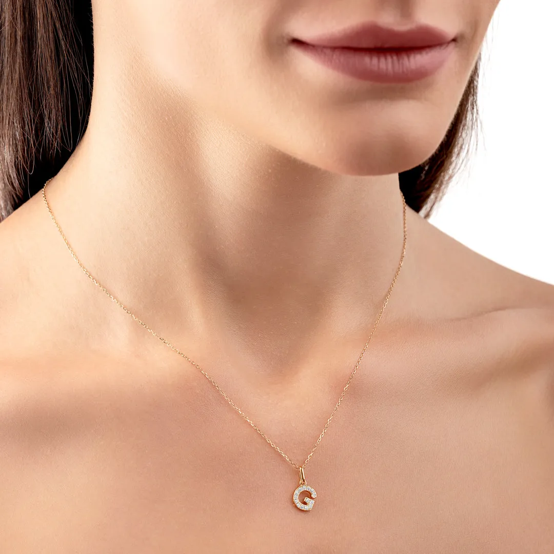 G Letter Pendant Yellow Gold