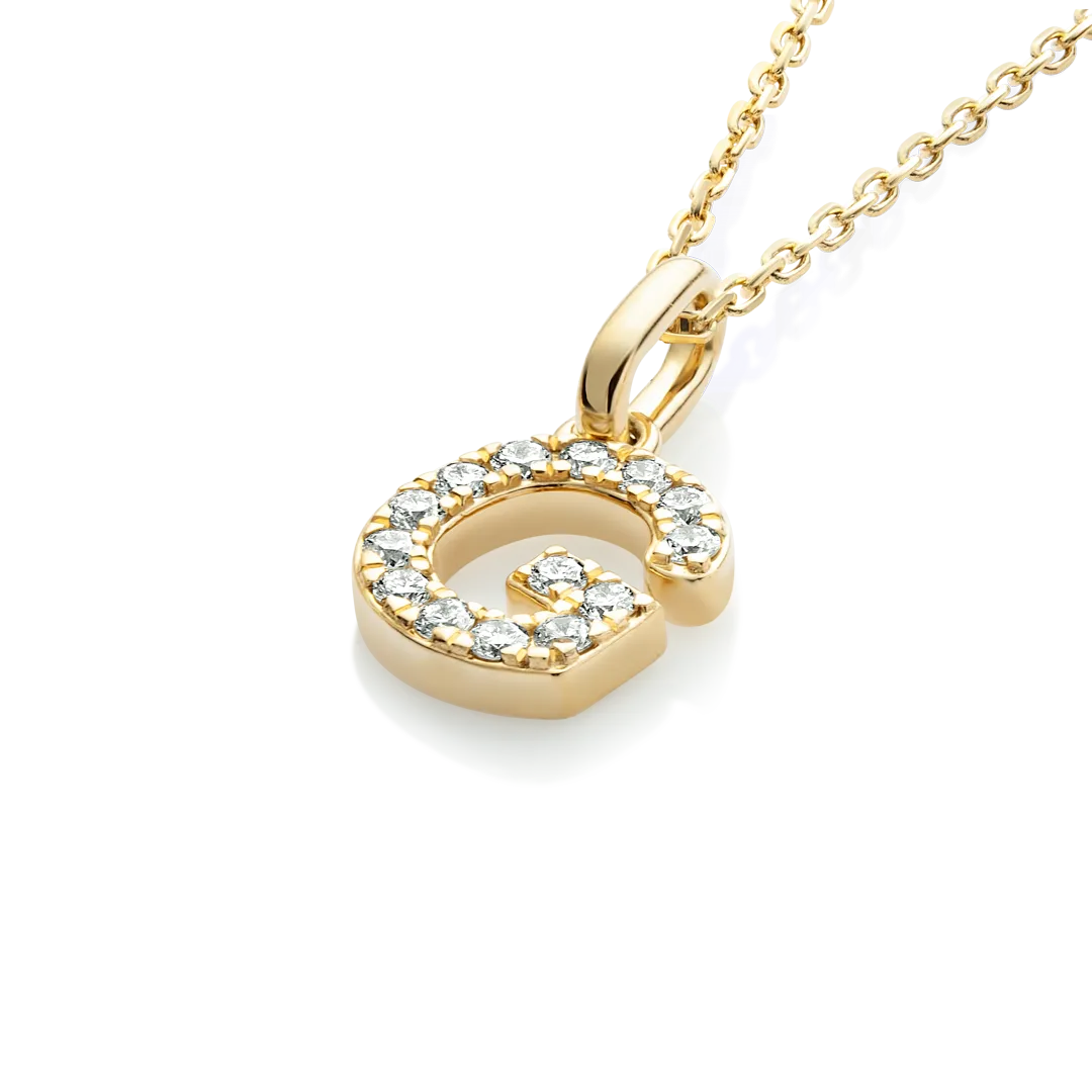 G Letter Pendant Yellow Gold